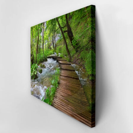 Πινακας σε καμβά WOODEN PATH - Δασος Sticky 7