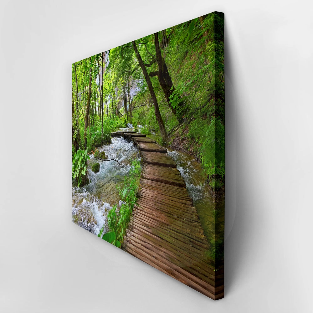 Πινακας σε καμβά WOODEN PATH