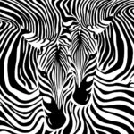 Πίνακας σε καμβά ZEBRA COUPLE BACKGROUND