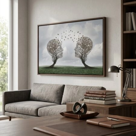 Πινακας σε καμβά TREE SHAPED COMMUNICATION CONCEPT - Πινακες σε καμβα Sticky 5