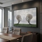 Πινακας σε καμβά TREE SHAPED COMMUNICATION CONCEPT