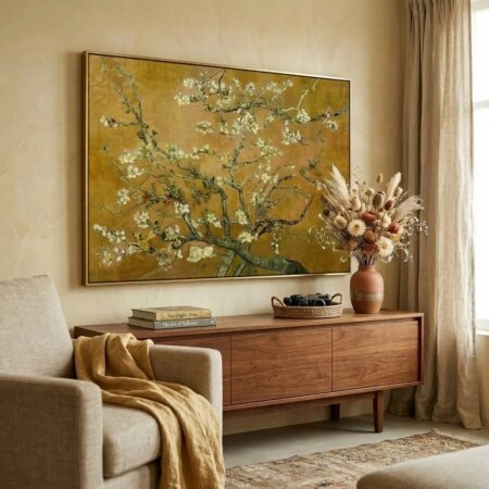 Πινακας σε καμβά VAN GOGH - ALMOND BLOSSOM YELLOW - Vincent Van Gogh Sticky 2