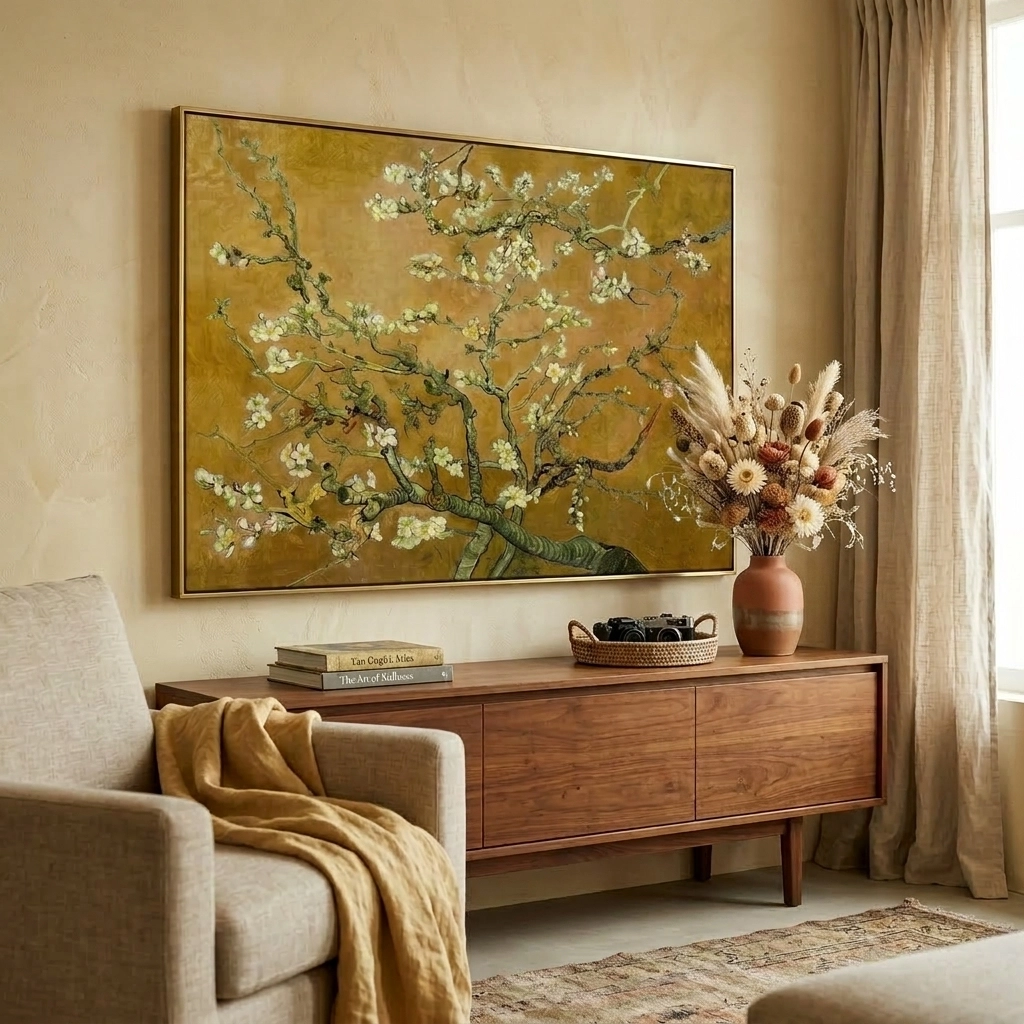 Πινακας σε καμβά VAN GOGH - ALMOND BLOSSOM YELLOW