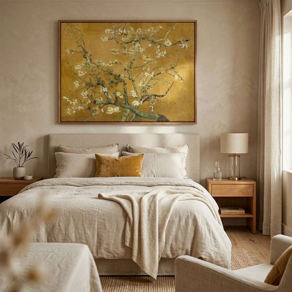 Πινακας σε καμβά VAN GOGH - ALMOND BLOSSOM YELLOW