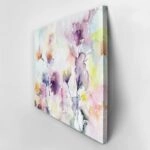 Πινακας σε καμβά WATERCOLOR ABSTRACT ROMANTIC PURPLE FLOWERS