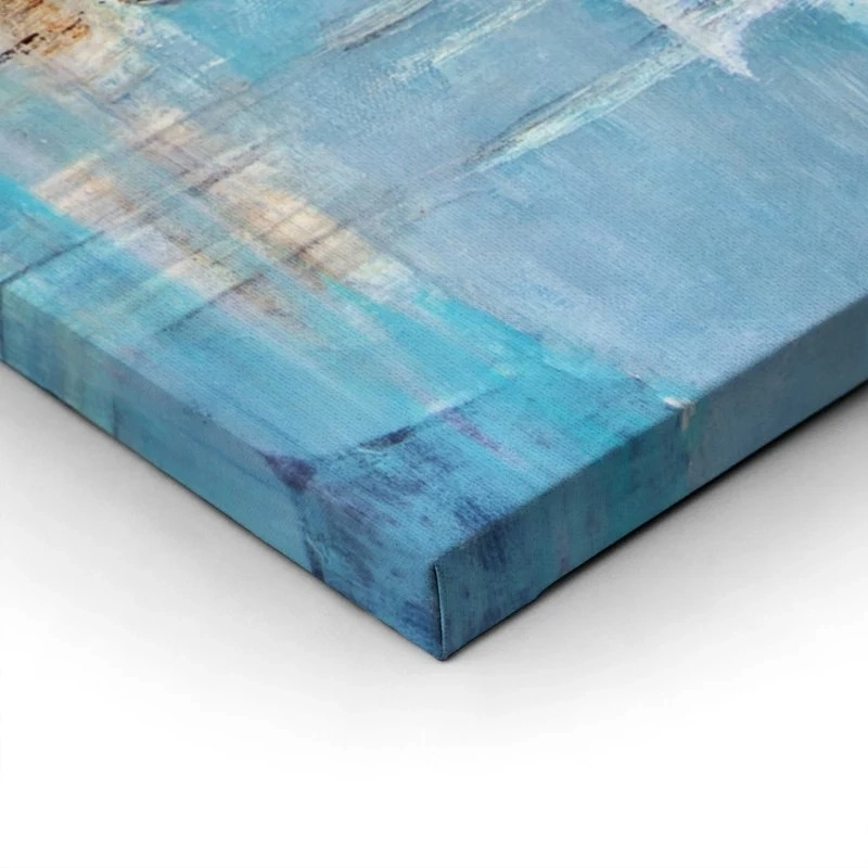 Πινακας σε καμβά ABSTRACT BOAT IN HARBOR
