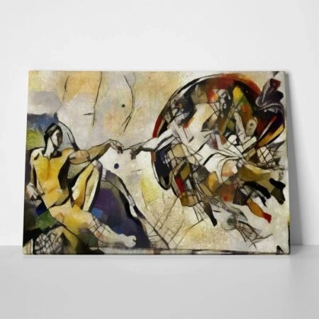 Πινακας σε καμβά ALTERNATIVE REPRODUCTION CREATION ADAM CUBISM - Michelangelo Sticky 1