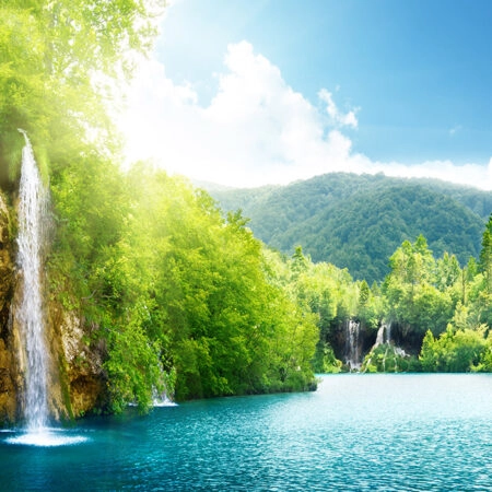 Πινακας σε καμβά AMAZING WATERFALLS - Λιμνες - Ποταμια Sticky 4