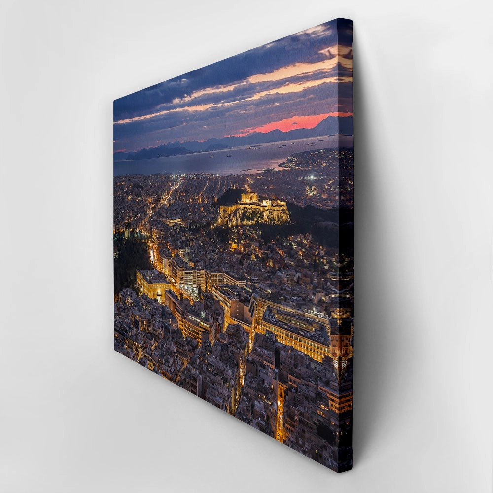 OUTLET Πινακας σε καμβά ATHENS LIGHTS 140cm x 100cm