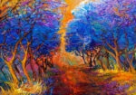 Πινακας σε καμβά AUTUMN FOREST PAINTING