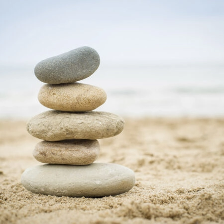 Πινακας σε καμβά BALANCED STONES - Κοχυλια Sticky 8