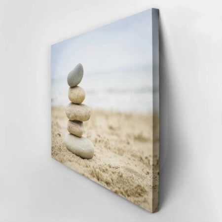 Πινακας σε καμβά BALANCED STONES - Κοχυλια Sticky 5