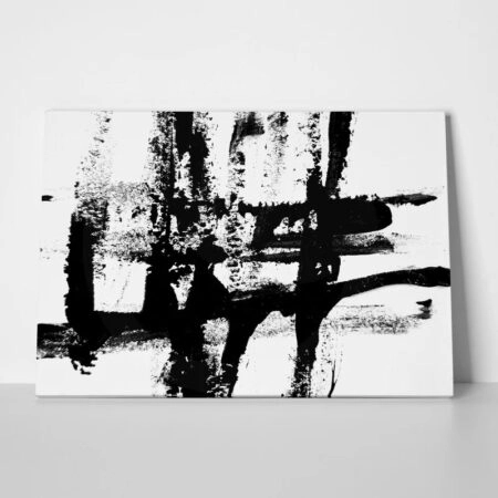 Πινακας σε καμβά BLACK BRUSH - Αφηρημενα και Abstract Sticky 1