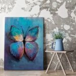 Πινακας σε καμβά BLUE BUTTERFLY