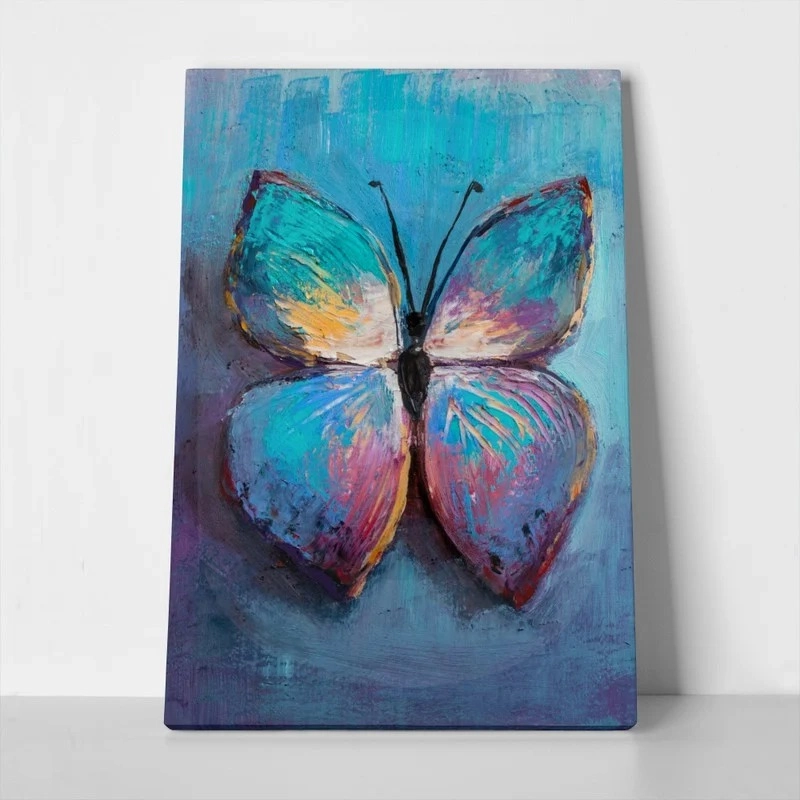 Πινακας σε καμβά BLUE BUTTERFLY