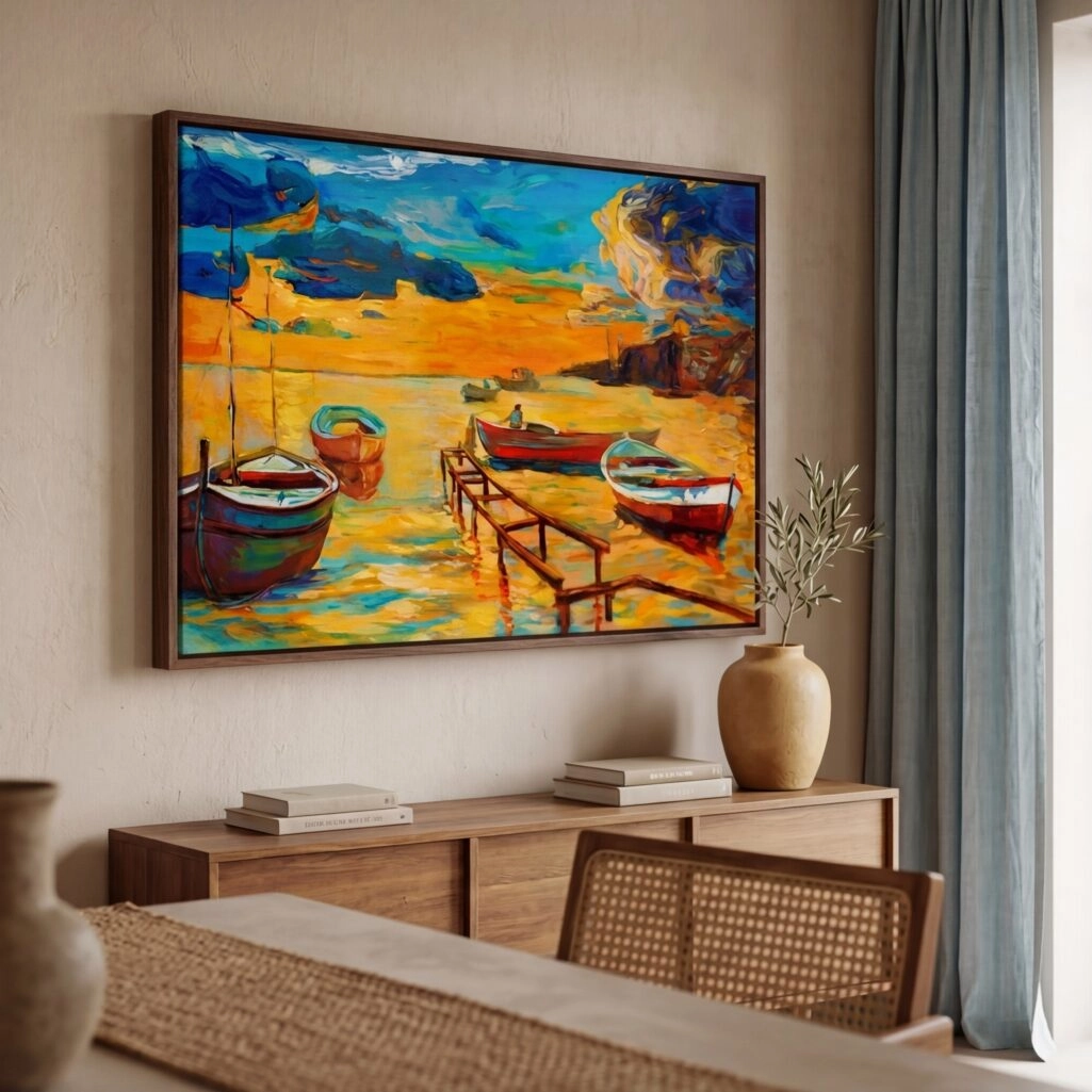 Πινακας σε καμβά BOATS 3
