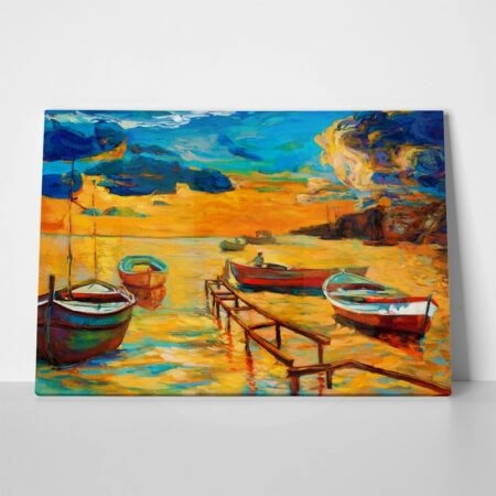 Πινακας σε καμβά BOATS 3 - Βαρκες και Καραβια Sticky 1