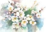 Πινακας σε καμβά CHERRY BLOSSOM WATERCOLOR