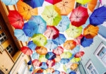 Πινακας σε καμβά COLORED UMBRELLAS