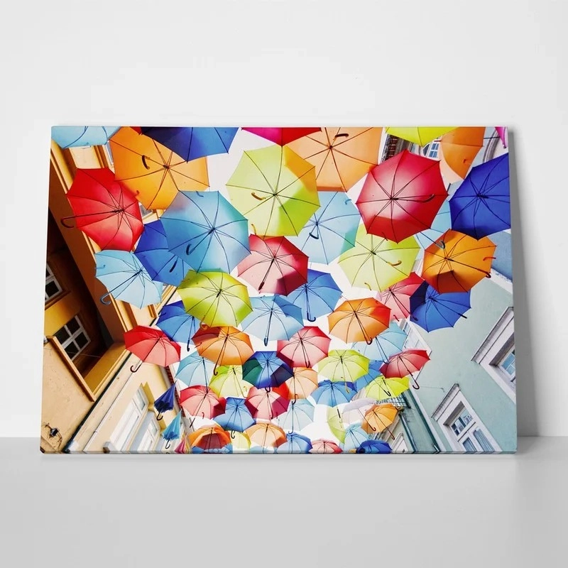 Πινακας σε καμβά COLORED UMBRELLAS