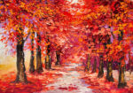 Πινακας σε καμβά COLORFUL AUTUMN TREES