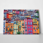 Πινακας σε καμβά COLORFUL HOUSES
