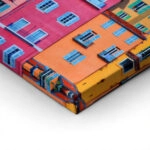 Πινακας σε καμβά COLORFUL HOUSES