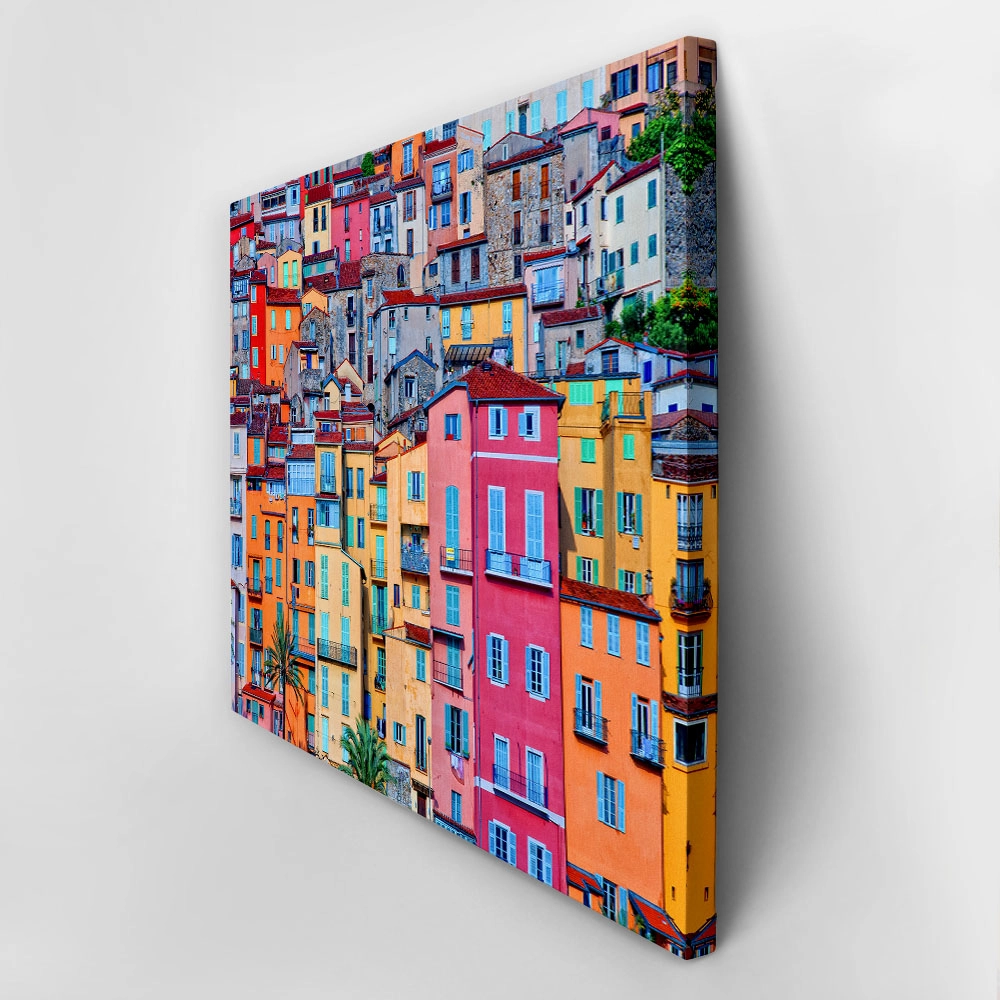 Πινακας σε καμβά COLORFUL HOUSES