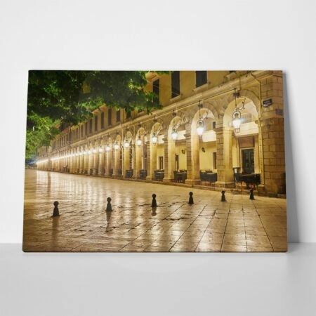 Πινακας σε καμβά CORFU HISTORIC CENTER 2 - Πολεις και Αρχιτεκτονικη