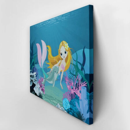 Πινακας σε καμβά CUTE MERMAID - Παιδικοι και set Sticky 2