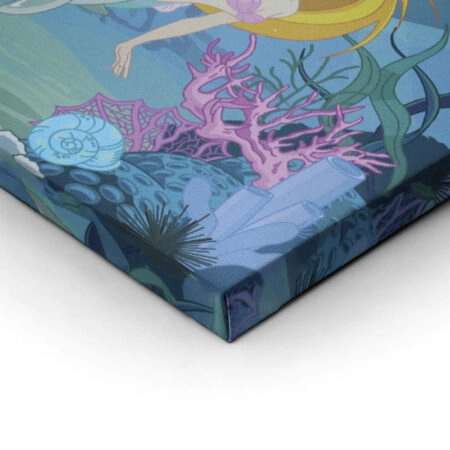 Πινακας σε καμβά CUTE MERMAID - Παιδικοι και set Sticky 1