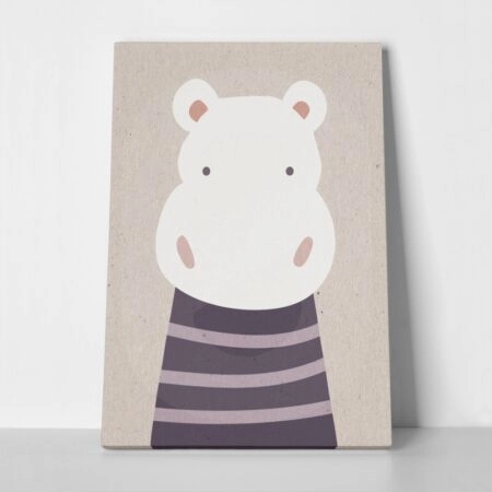 Πινακας σε καμβά CUTE HIPPO 2 - Παιδικοι και set