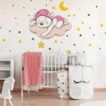 Αυτοκόλλητο τοίχου CUTE DREAMING BEAR CARTOON