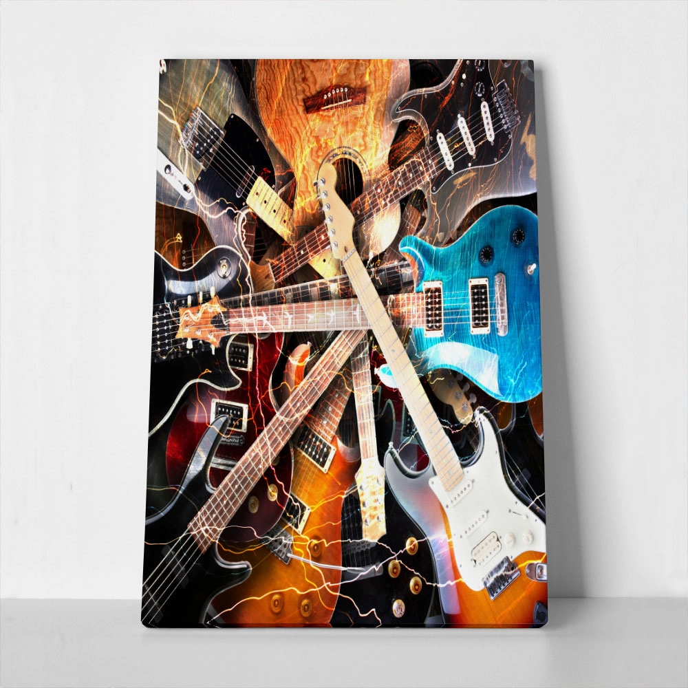Πινακας σε καμβά ELECTRIC GUITARS