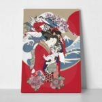 Πινακας σε καμβά FISH TRADITIONAL JAPANESE PAINTING