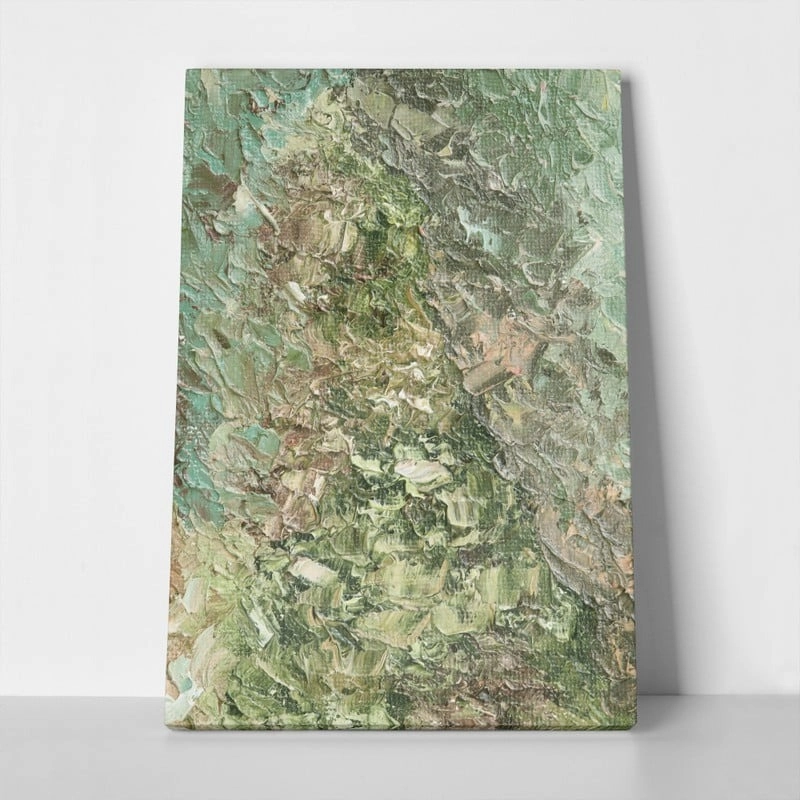Πινακας σε καμβά GREEN ABSTRACT PALETTE KNIFE