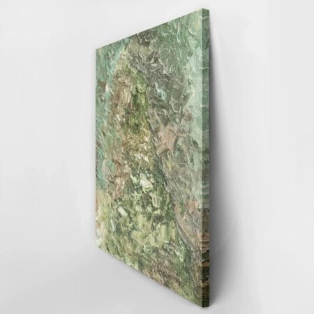 Πινακας σε καμβά GREEN ABSTRACT PALETTE KNIFE - Αφηρημενα και Abstract Sticky 3