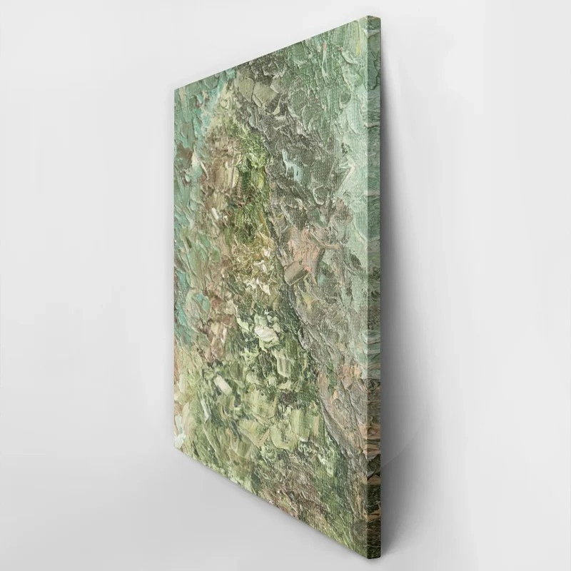 Πινακας σε καμβά GREEN ABSTRACT PALETTE KNIFE
