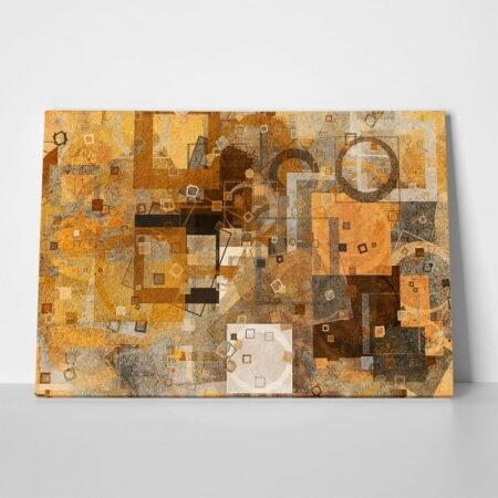 Πινακας σε καμβά GRUNGE ABSTRACT SHAPES 3 - Αφηρημενα και Abstract Sticky 1