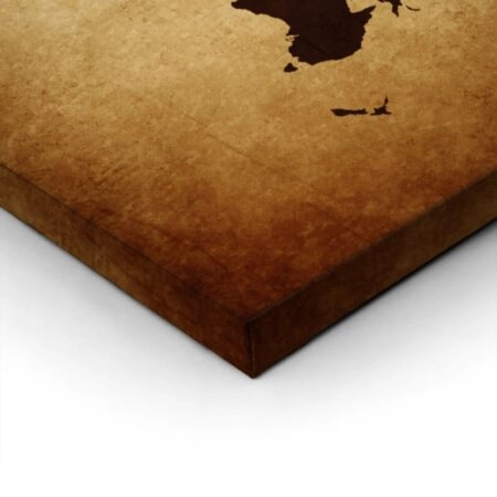 Πινακας σε καμβά GRUNGE WORLD MAP - Χαρτες Sticky 1