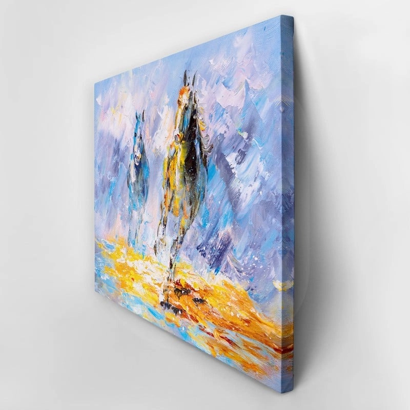 Πινακας σε καμβά HANDPAINTED HORSES