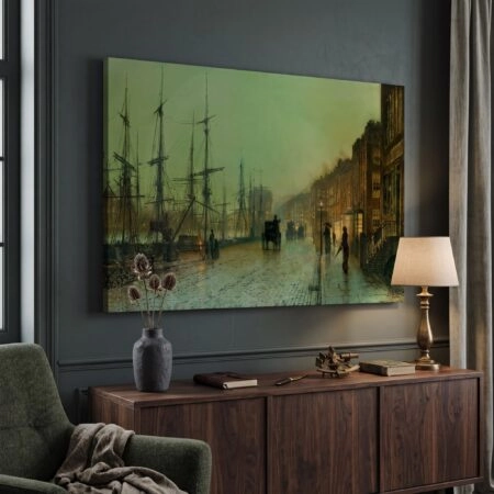 Πινακας σε καμβά JOHN ATKINSON - SHIPPING ON THE CLYDE - John Atkinson