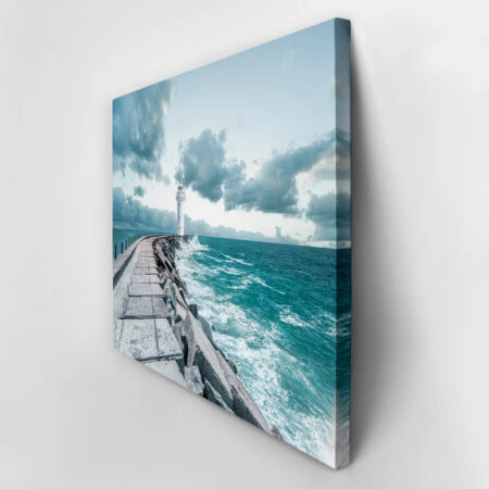 Πινακας σε καμβά LIGHTHOUSE WAVES - Λιμανια Sticky 2