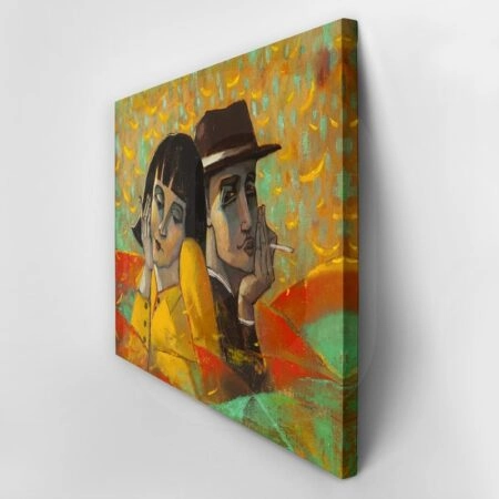 Πινακας σε καμβά LOVERS PORTRAIT PAINTING - Πορτραιτα και Φιγουρες Sticky 2
