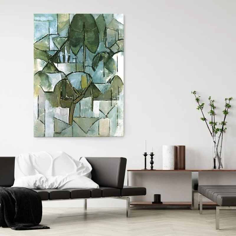 Πινακας σε καμβά MONDRIAN - LANDSCAPE WITH TREES