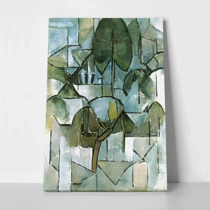 Πινακας σε καμβά MONDRIAN - LANDSCAPE WITH TREES