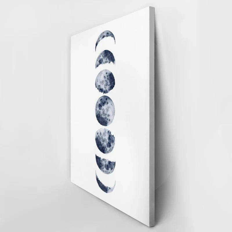 Πινακας σε καμβά MOON PHASES WATERCOLOR