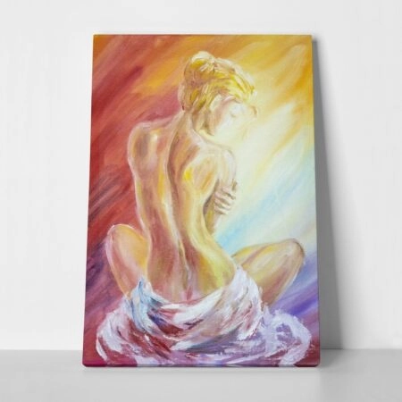 Πινακας σε καμβά NAKED WOMAN SITTING 2 - Πορτραιτα και Φιγουρες
