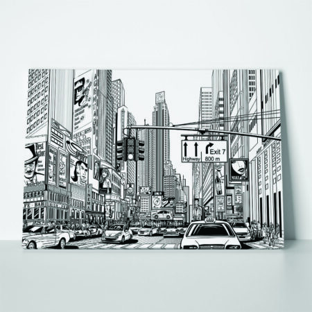Πινακας σε καμβά NEW YORK SKETCH - Νεα Υορκη Sticky 2