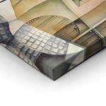 Πινακας σε καμβά OLD TOWN CUBISTIC BEIGE GREY